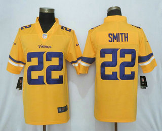 Men's Minnesota Vikings #22 Harrison Smith Gold 2019 Inverted Legend Stitched NFL Nike Limited Jersey