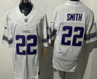 Men's Minnesota Vikings #22 Harrison Smith Limited White Alternate FUSE Vapor Jersey