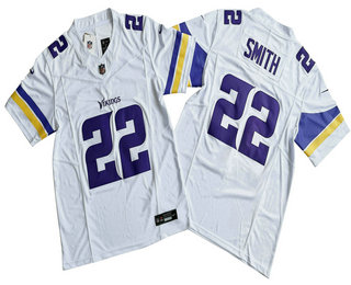 Men's Minnesota Vikings #22 Harrison Smith White 2023 FUSE Vapor Limited Stitched Jersey