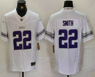 Men's Minnesota Vikings #22 Harrison Smith White Alternate Vapor FUSE Limited Stitched Jersey