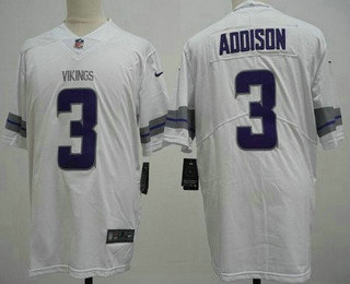 Men's Minnesota Vikings #3 Jordan Addison Limited White Alternate Vapor Jersey