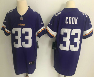 Men's Minnesota Vikings #33 Dalvin Cook Purple 2017 Vapor Untouchable Stitched NFL Nike Elite Jersey