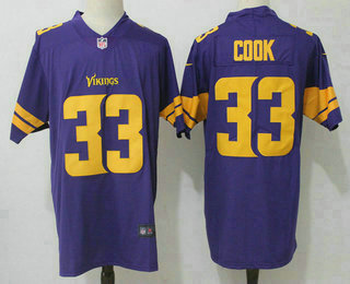 Men's Minnesota Vikings #33 Dalvin Cook Purple 2017 Vapor Untouchable Stitched NFL Nike Limited Jersey