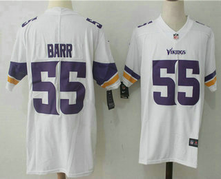 Men's Minnesota Vikings #55 Anthony Barr White 2017 Vapor Untouchable Stitched NFL Nike Limited Jersey