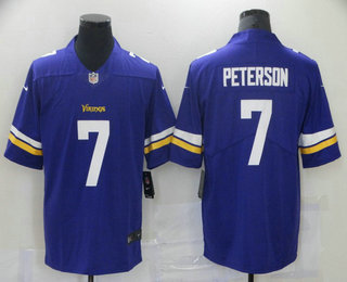 Men's Minnesota Vikings #7 Patrick Peterson Purple 2021 Vapor Untouchable Stitched NFL Nike Limited Jersey