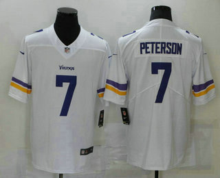 Men's Minnesota Vikings #7 Patrick Peterson White 2021 Vapor Untouchable Stitched NFL Nike Limited Jersey