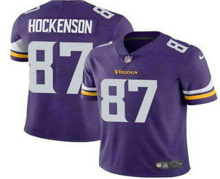 Men's Minnesota Vikings #87 TJ Hockenson Limited Purple Vapor Jersey