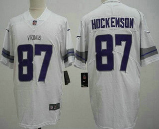 Men's Minnesota Vikings #87 TJ Hockenson Limited White Alternate Vapor Jersey