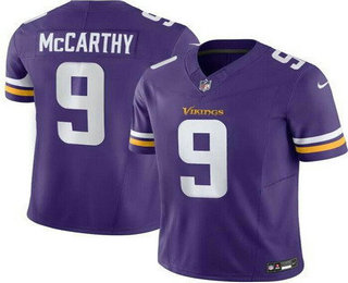 Men's Minnesota Vikings #9 JJ McCarthy Limited Purple FUSE Vapor Jersey