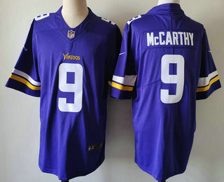 Men's Minnesota Vikings #9 JJ McCarthy Limited Purple Vapor Jersey