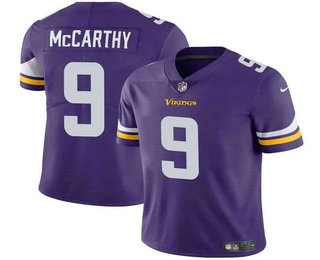 Men's Minnesota Vikings #9 JJ McCarthy Purple 2024 Vapor Untouchable Limited Stitched Jersey