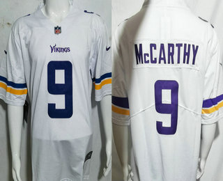 Men's Minnesota Vikings #9 JJ McCarthy White 2024 Vapor Untouchable Limited Stitched Jersey