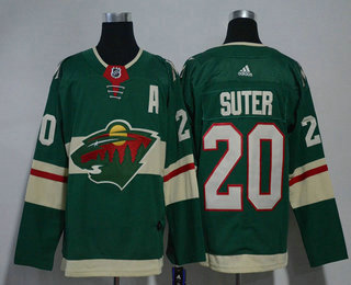 Men's Minnesota Wild #20 Ryan Suter Green 2017-2018 Hockey Adidas Stitched NHL Jersey