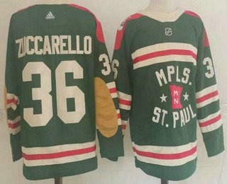 Men's Minnesota Wild #36 Mats Zuccarello Green 2022 Winter Classic Authentic Jersey