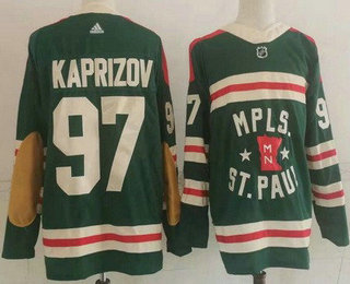 Men's Minnesota Wild #97 Kirill Kaprizov Green 2022 Winter Classic Adidas Stitched NHL Jersey