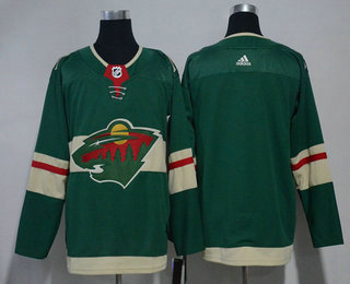 Men's Minnesota Wild Blank Green 2017-2018 Hockey Adidas Stitched NHL Jersey