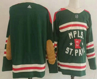 Men's Minnesota Wild Blank Green 2022 Winter Classic Adidas Stitched NHL Jersey