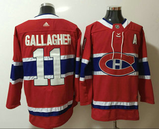 Men's Montreal Canadiens #11 Brendan Gallagher Red 2017-2018 Hockey Adidas Stitched NHL Jersey