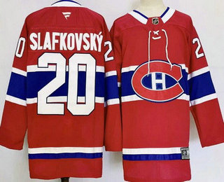 Men's Montreal Canadiens #20 Juraj Slafkovsky Red 2025 Stitched Jersey