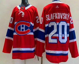 Men's Montreal Canadiens #20 Juraj Slafkovsky Red Authentic Jersey