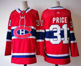 Men's Montreal Canadiens #31 Carey Price Red Home 2017-2018 Hockey Adidas Stitched NHL Jersey