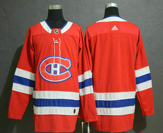 Men's Montreal Canadiens Blank Red Drift Fashion Adidas Stitched NHL Jersey