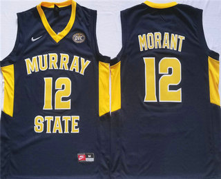 Men's Murray State Racers #12 Ja Morant Navy Stitched Jersey