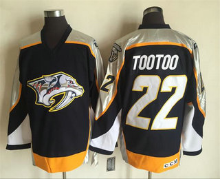 Men's Nashville Predators #22 Jordin Tootoo Navy Blue 1998-99 Throwback Adidas Stitched NHL CCM Vintage Hockey Jersey