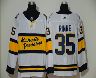 Men's Nashville Predators #35 Pekka Rinne White 2020 Winter Classic adidas Hockey Stitched NHL Jersey