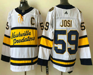 Men's Nashville Predators #59 Roman Josi White 2020 Winter Classic adidas Hockey Stitched NHL Jersey