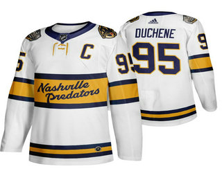 Men's Nashville Predators #95 Matt Duchene White 2020 Winter Classic adidas Hockey Stitched NHL Jersey