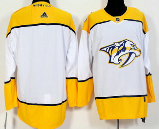 Men's Nashville Predators Blank White 2017-2018 Hockey Adidas Stitched NHL Jersey