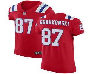 Men's New England Patriot #87 Rob Gronkowski Red Alternate Men's Stitched NFL Vapor Untouchable Elite Jersey