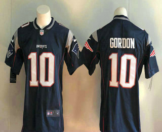 Men's New England Patriots #10 Josh Gordon Navy Blue 2017 Vapor Untouchable Stitched NFL Nike Limited Jersey