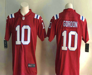 Men's New England Patriots #10 Josh Gordon Red 2017 Vapor Untouchable Stitched NFL Nike Limited Jersey