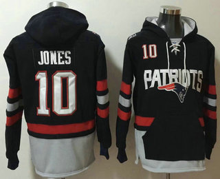 Men's New England Patriots #10 Mac Jones NEW Navy Blue Pocket Stitched NFL Pullover Hoodie