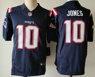Men's New England Patriots #10 Mac Jones Navy Blue 2023 FUSE Vapor Limited Stitched Jersey