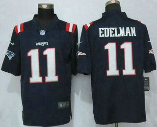 Men's New England Patriots #11 Julian Edelman Navy Blue 2016 Color Rush Stitched NFL Nike Limited Jersey