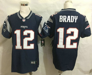 Men's New England Patriots #12 Tom Brady Navy Blue 2017 Vapor Untouchable Stitched NFL Nike Elite Jersey