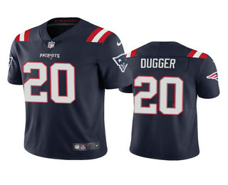 Men's New England Patriots #20 Kyle Dugger Navy 2020 NFL Draft Vapor Limited Jersey