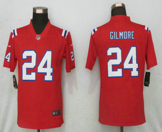 Men's New England Patriots #24 Stephon Gilmore Red 2020 NEW Vapor Untouchable Stitched NFL Nike Limited Jersey