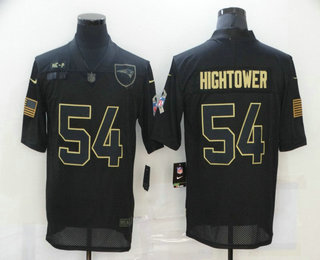 Men's New England Patriots #54 Dont'a Hightower Black 2020 Salute To Service Stitched NFL Nike Limited Jersey