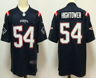 Men's New England Patriots #54 Dont'a Hightower Navy Blue 2020 NEW Vapor Untouchable Stitched NFL Nike Limited Jersey