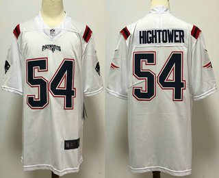 Men's New England Patriots #54 Dont'a Hightower White 2020 NEW Vapor Untouchable Stitched NFL Nike Limited Jersey