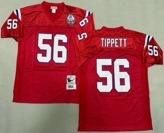 Men's New England Patriots #56 Andre Tippett Red 1984 Throwback Jersey