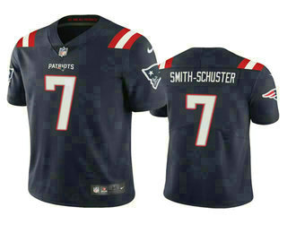 Men's New England Patriots #7 JuJu Smith Schuster Navy Vapor Untouchable Stitched Jersey