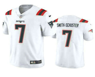 Men's New England Patriots #7 JuJu Smith Schuster White Vapor Untouchable Stitched Jersey