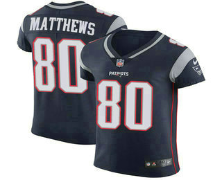 Men's New England Patriots #80 Jordan Matthews Navy Blue 2018 Vapor Untouchable Stitched NFL Nike Elite Jersey