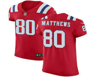 Men's New England Patriots #80 Jordan Matthews Red Alternate 2018 Vapor Untouchable Stitched NFL Nike Elite Jersey