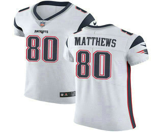 Men's New England Patriots #80 Jordan Matthews White 2018 Vapor Untouchable Stitched NFL Nike Elite Jersey